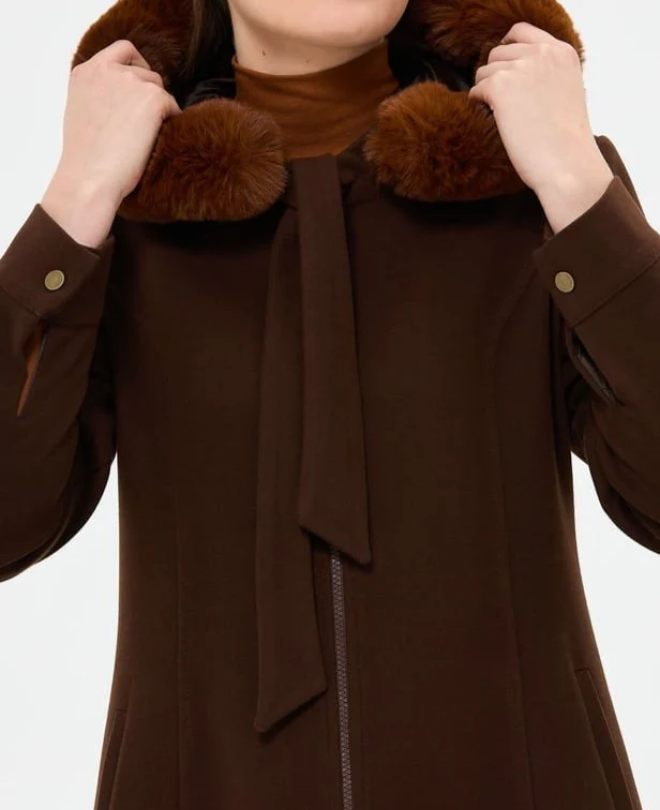 Manteau à Capuche en Fourrure